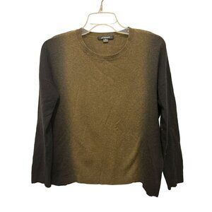 Women's XSmall ACROBAT Sweater Wool Brown Beige Color-block Crewneck